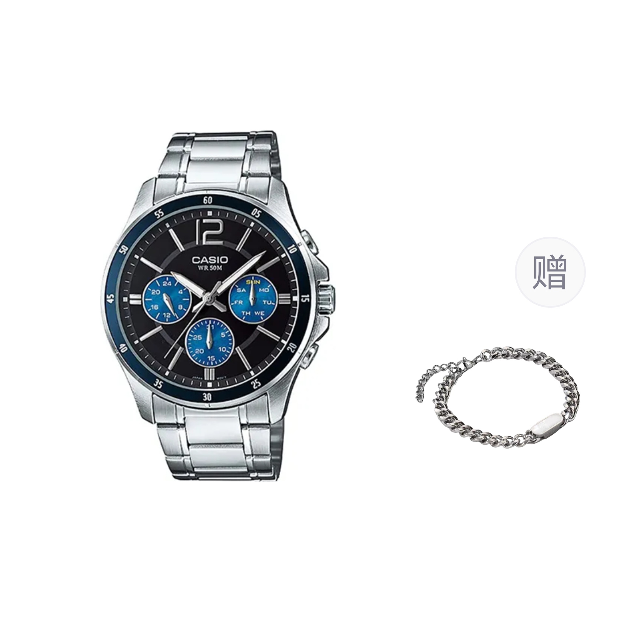 

CASIO Часы Men Black Watch, Blue