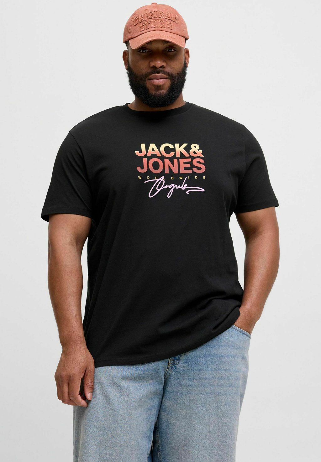 

Футболка с принтом Jack & Jones, черный