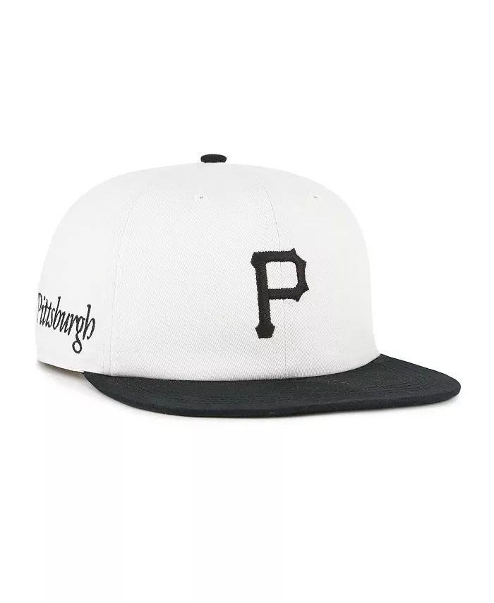 

Женская бело-черная бейсболка Pittsburgh Pirates Foundation Captain Snapback '47 Brand