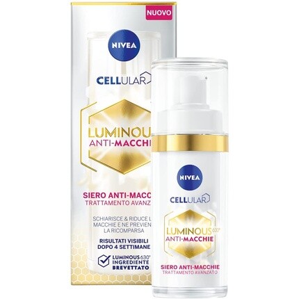 

Cellular Luminous 630 Усовершенствованная сыворотка против пятен, 30 мл, Nivea