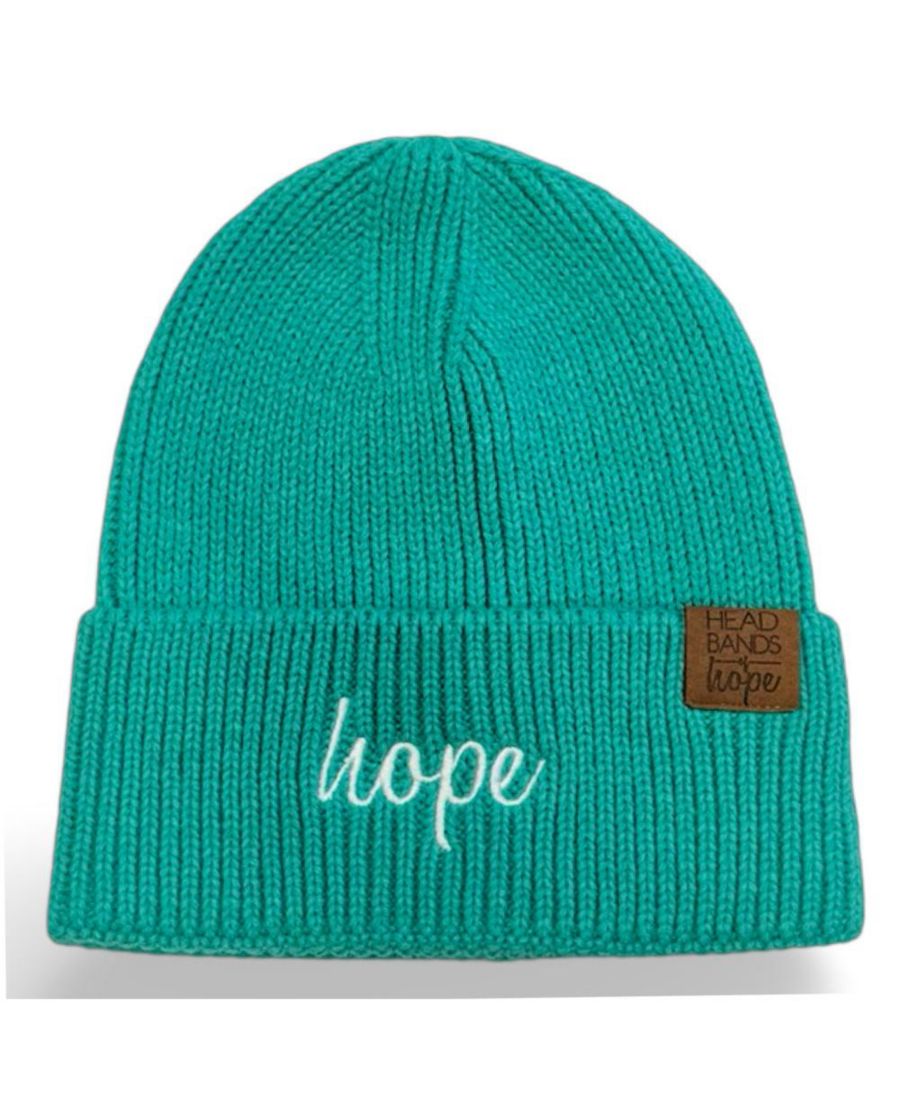 

Женская вышитая шапка-бини Надежда - бирюзового цвета Headbands of Hope, Teal