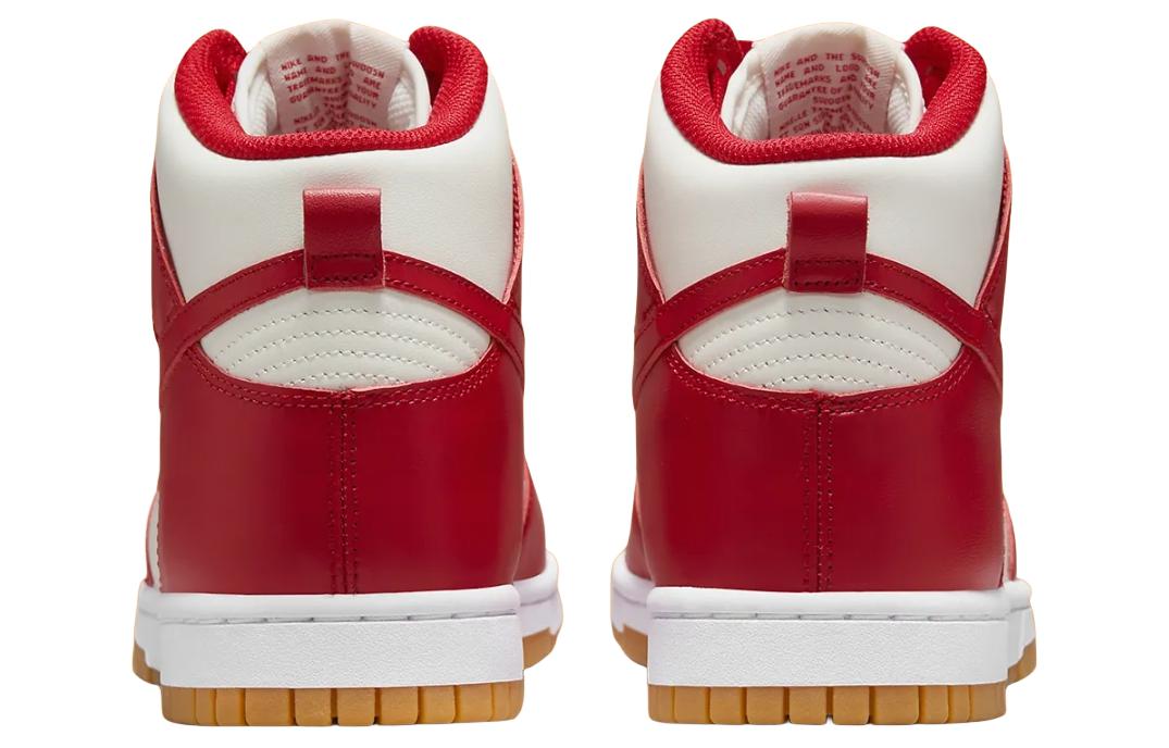 Nike Dunk High Sail Gym Red Gum Женские, Красный Белый Коричневый — фото 4