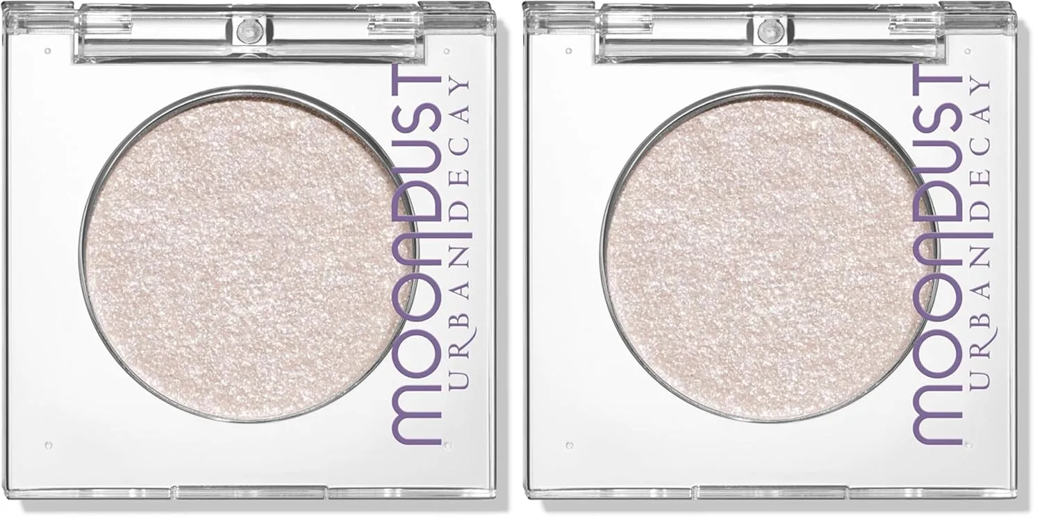 Urban Decay 24/7 Moondust Glitter Eyeshadow Single, Наслаиваемые мерцающие тени для век, стойкий шиммерный финиш, светоотражающее переливающееся покрытие, эффект мокрых глаз - 0,06 унции 3.40 г (2 шт.), Cosmic (Sheer White Sparkle)