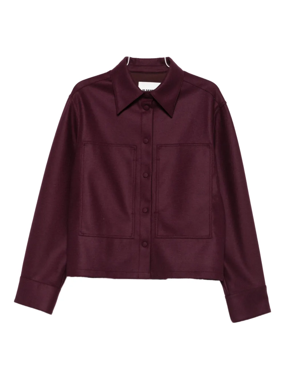 

Рубашка из шерсти с длинными рукавами JIL SANDER, красный