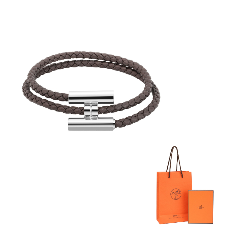 

HERMES браслеты из коровьей кожи мужские tin gray