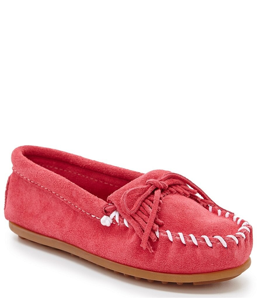 

Детские замшевые мокасины Minnetonka Kilty с плетением (для малышей), розовый