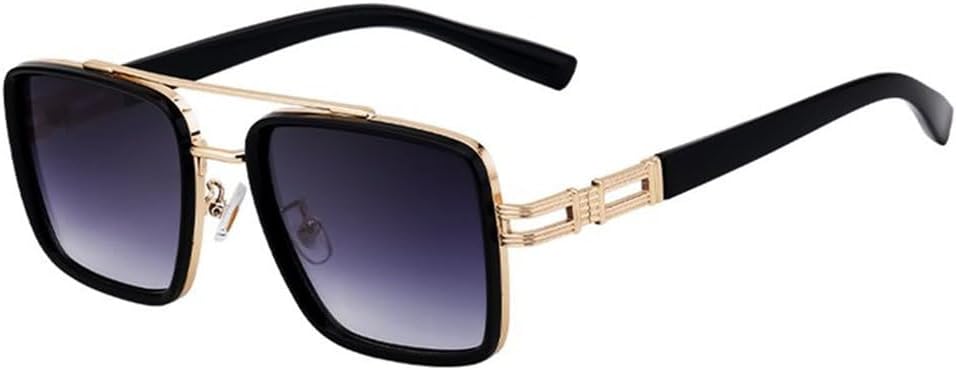 

Мужские солнцезащитные очки большого размера, роскошные винтажные солнцезащитные очки с двойной металлической оправой для женщин, очки с большой оправой, защита от ультрафиолета UV400 LVTFCO, 4