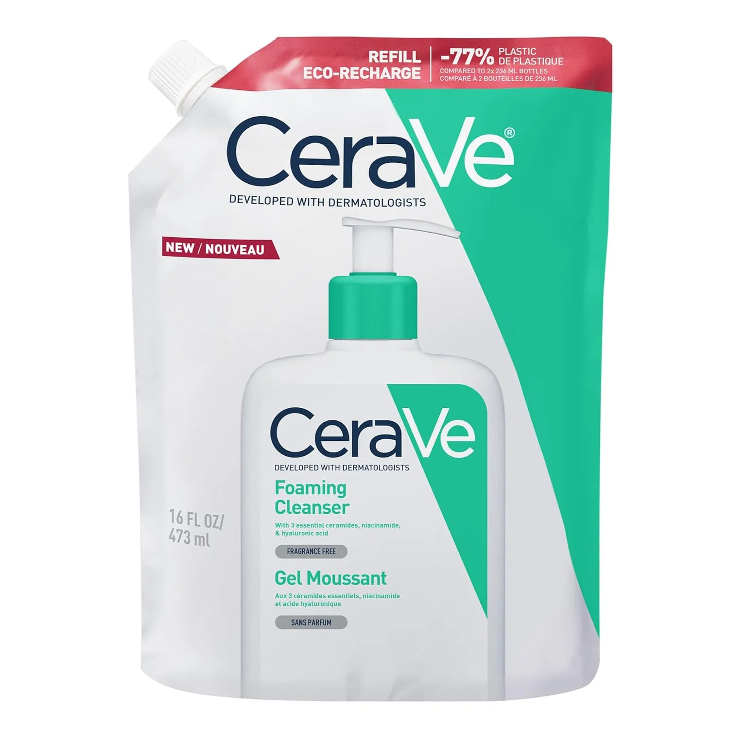 Гель для умывания CeraVe — Пенящееся средство для умывания , сменный блок