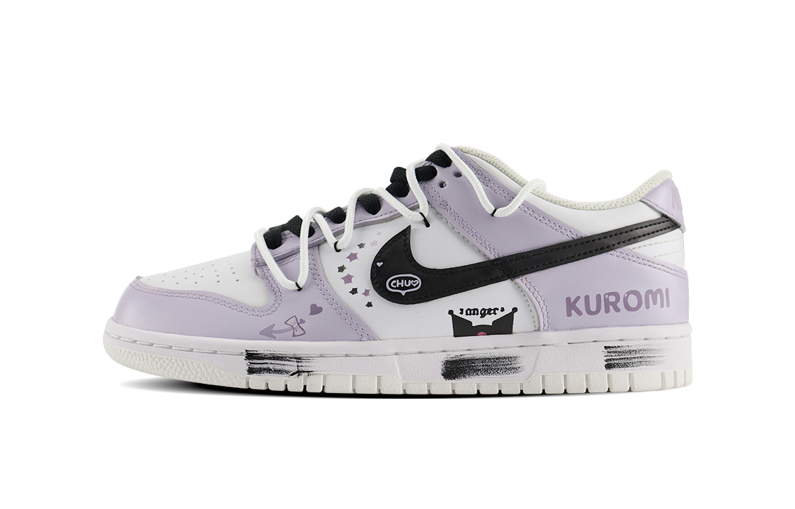 

Кроссовки Nike Dunk Skateboard Shoes Women's Low-Top Black Purple/White