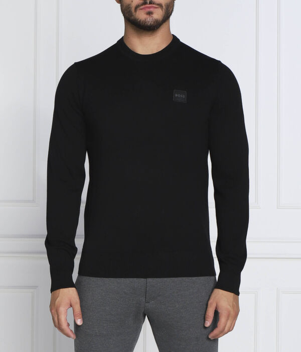 

Свитер Канован Regular fit Boss Orange, черный