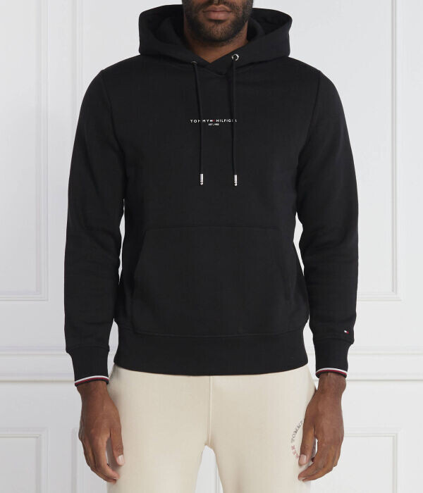 

Толстовка Tommy Hilfiger Regular Fit с капюшоном и логотипом, черный