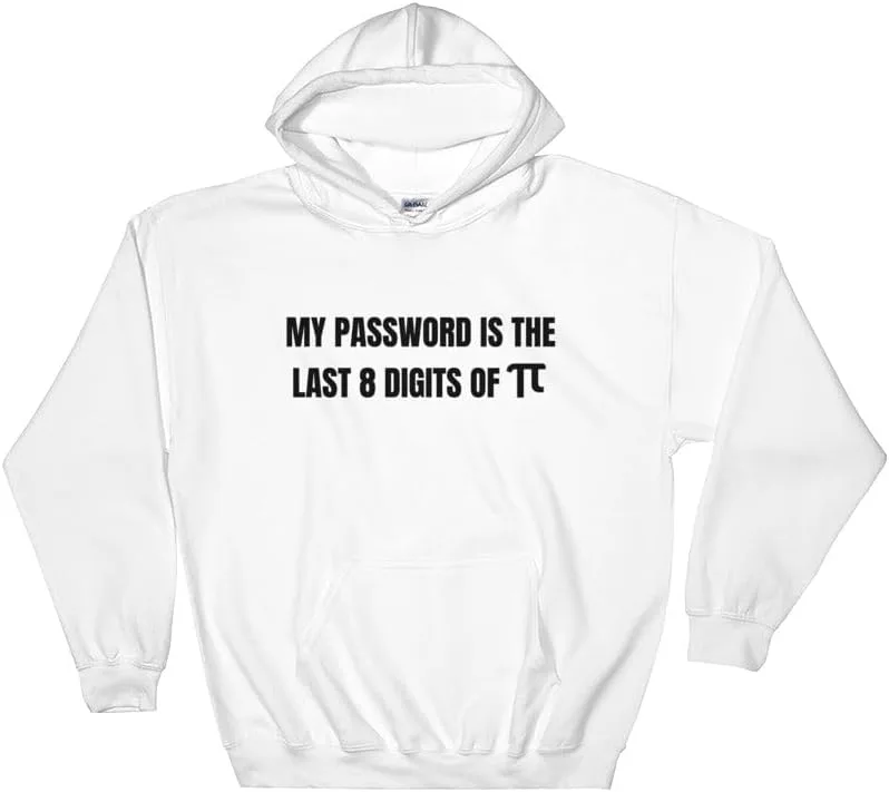 generic Толстовка с капюшоном My password is the last 8 digits of π (черный текст) — фото 3