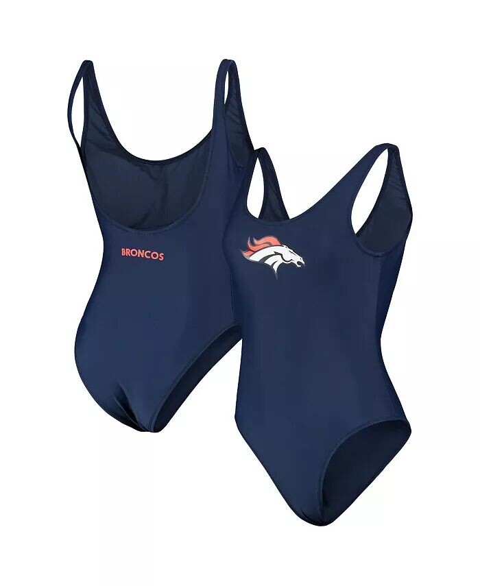 

Женский темно-синий цельный купальник Denver Broncos Making Waves G-Iii 4Her By Carl Banks, синий