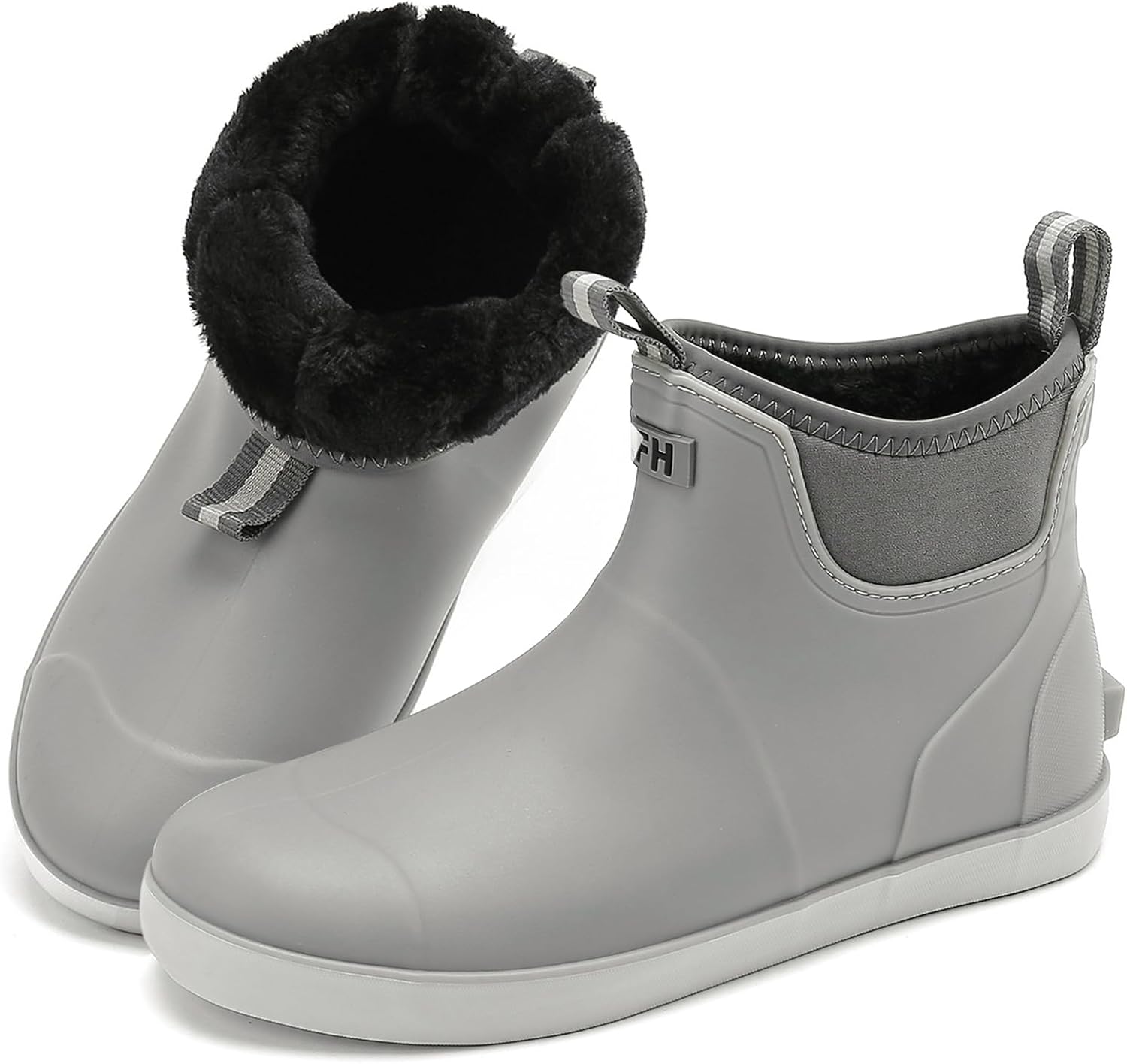 

Мужские водонепроницаемые сапоги для рыбалки, резиновые сапоги с противоскользящей подошвой, короткие ботинки на щиколотку, высокоэффективная обувь Челси для садоводства, катания на лодке, кемпинга и парусного спорта Riuetar, серый