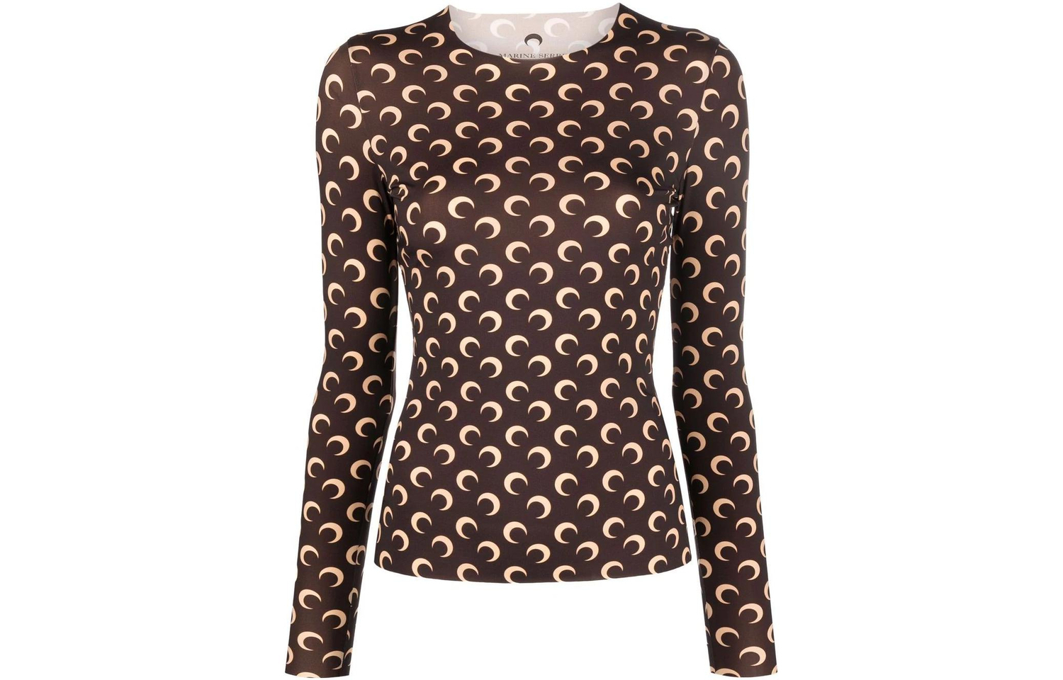 

Топ Second Skin с принтом полумесяца beige Marine Serre, коричневый