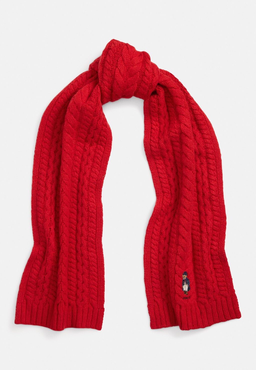 

Шарф POLO BEAR CABLE KNIT WOOL BLEND SCARF Polo Ralph Lauren, красный