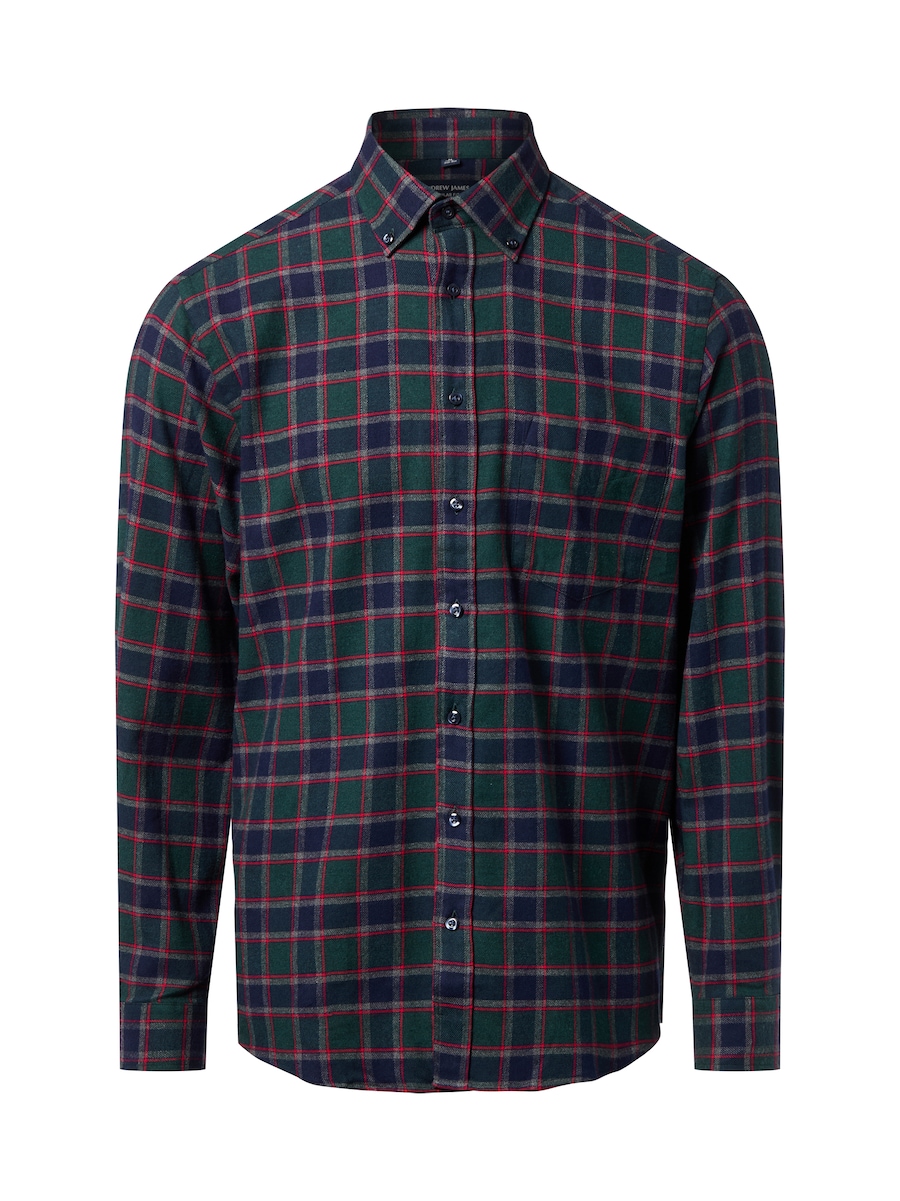 

Рубашка на пуговицах классического кроя Andrew James, зеленый