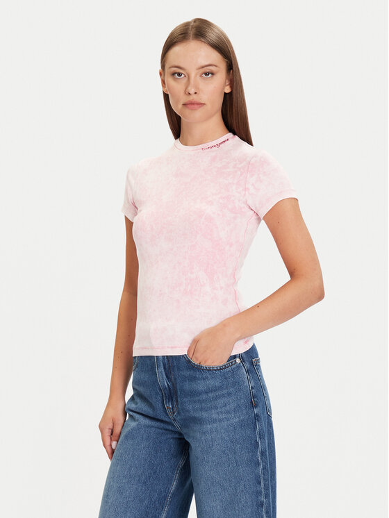 

Футболка slim fit DW0DW21531 Tommy Jeans, розовый