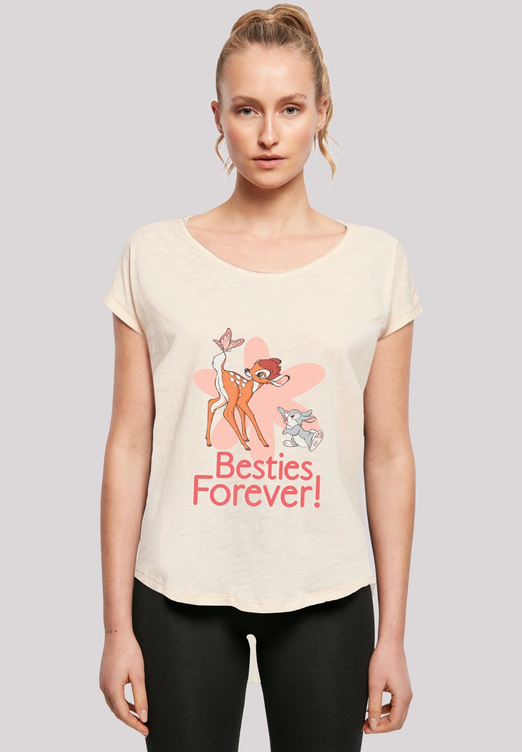 

Футболка с принтом DISNEY BAMBI BESTIES FOREVER F4NT4STIC, песочный