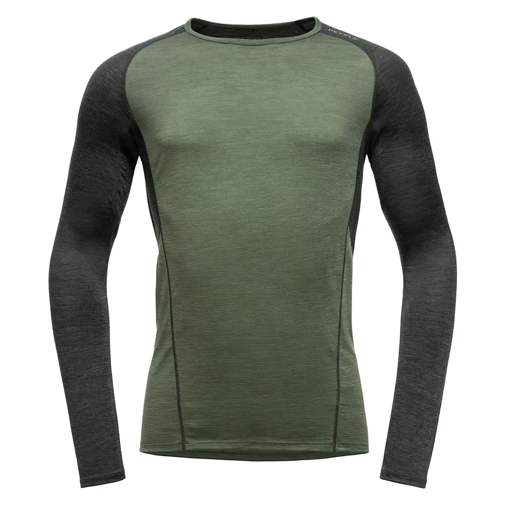 

Лонгслив DEVOLD OF NORWAY Running Merino 130, зеленый