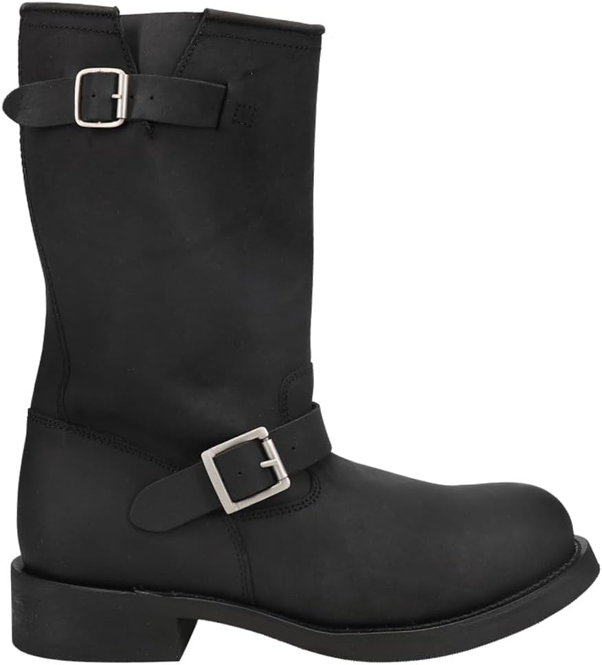 

Мужские ботинки Dingo Rob с закругленным носком для мотоциклистов, повседневные, средней высоты - черные