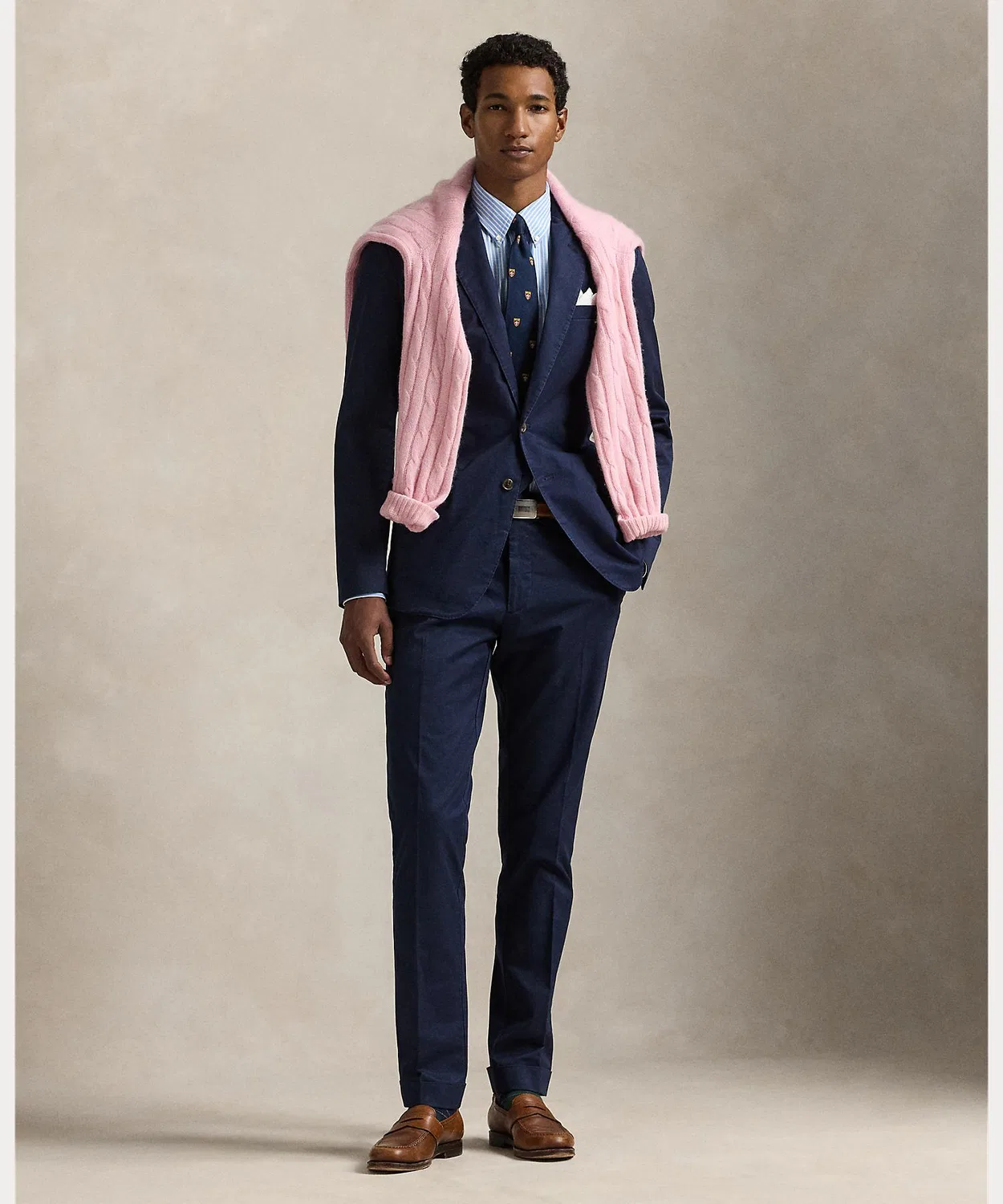 Брюки чинос стрейч Ralph Lauren, тёмно-синие