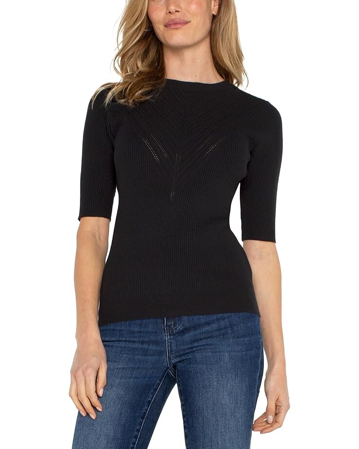 

Свитер Liverpool Los Angeles Elbow Sleeve Crew Neck Sweater, черный