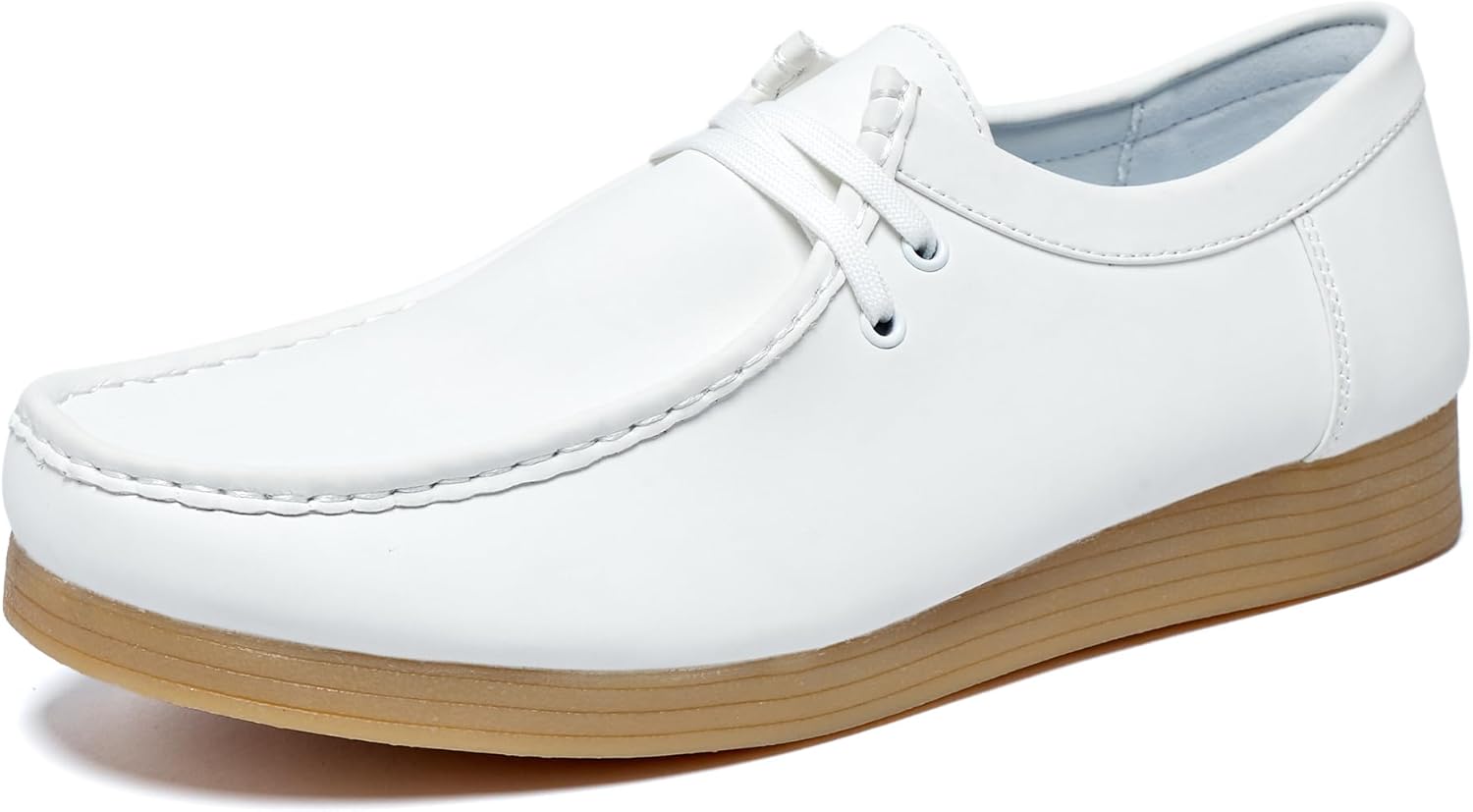 

Мужские лоферы повседневные слипоны из кожи, лодочные туфли для мужчин, лоферы, кроссовки для прогулок и работы Ovpmkc, белый