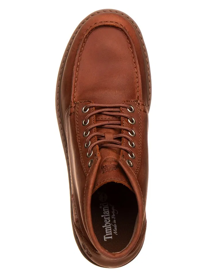 Ботинки из кожи светлокоричневые Timberland — фото 4