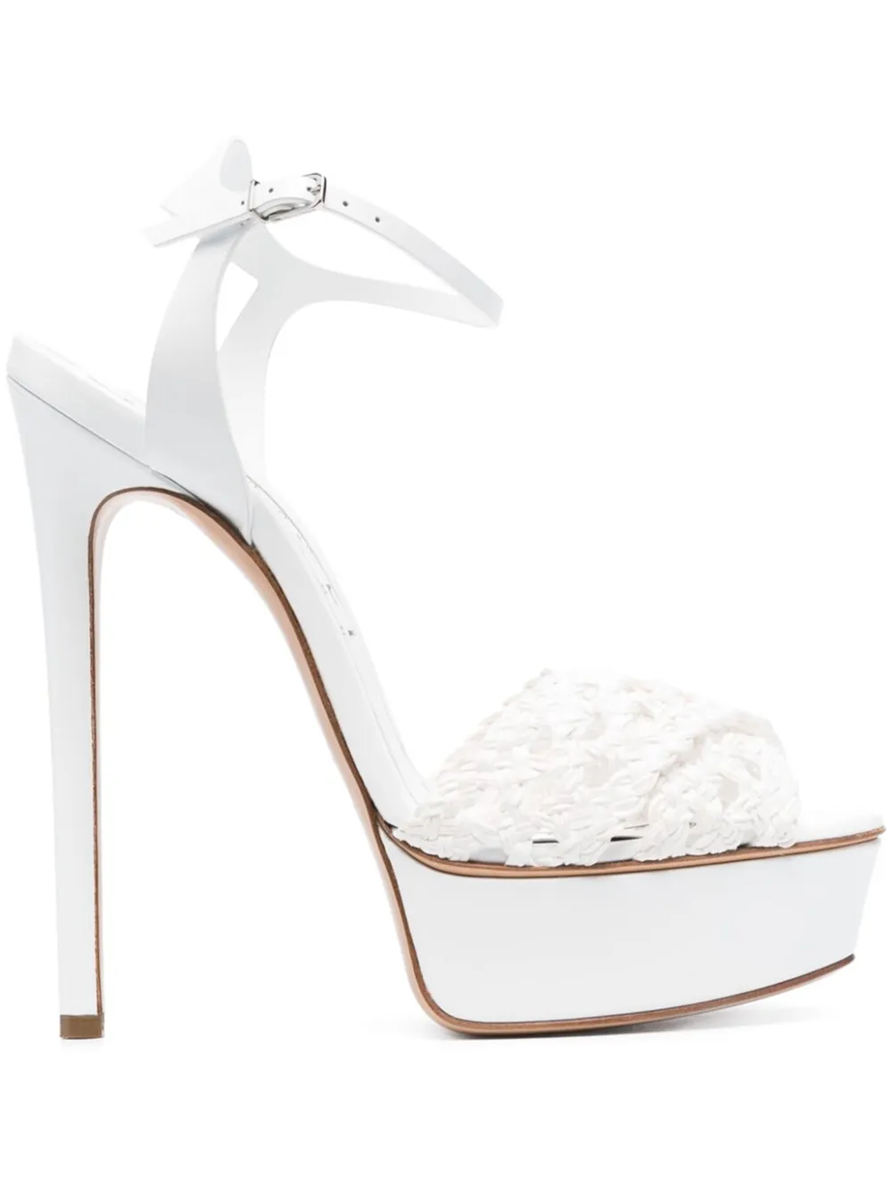 Босоножки Flora Versilia 155 на платформе Casadei, белый