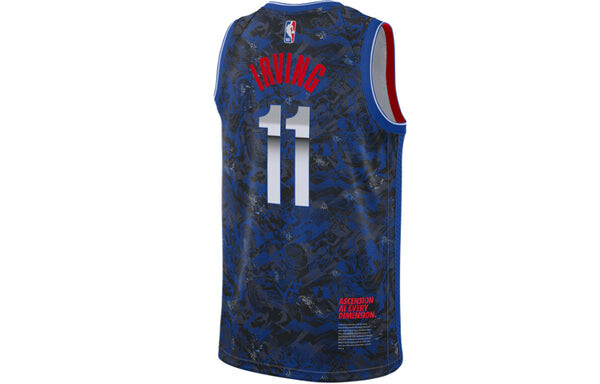 Майка Men's Nike NBA Sports Basketball Brooklyn Nets . Kyrie Irving No. 11 Blue Jersey, синий — фото 2