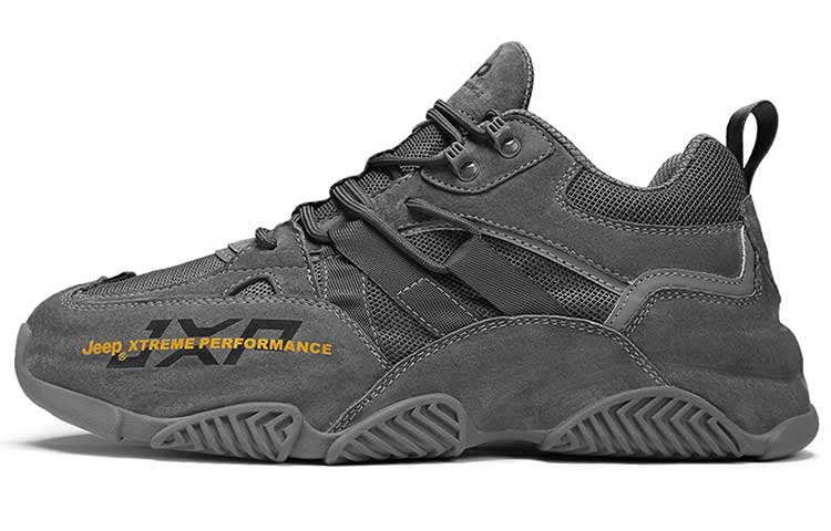 

Амортизирующие устойчивые к истиранию легкие низкие повседневные кроссовки мужские Jeep, серый