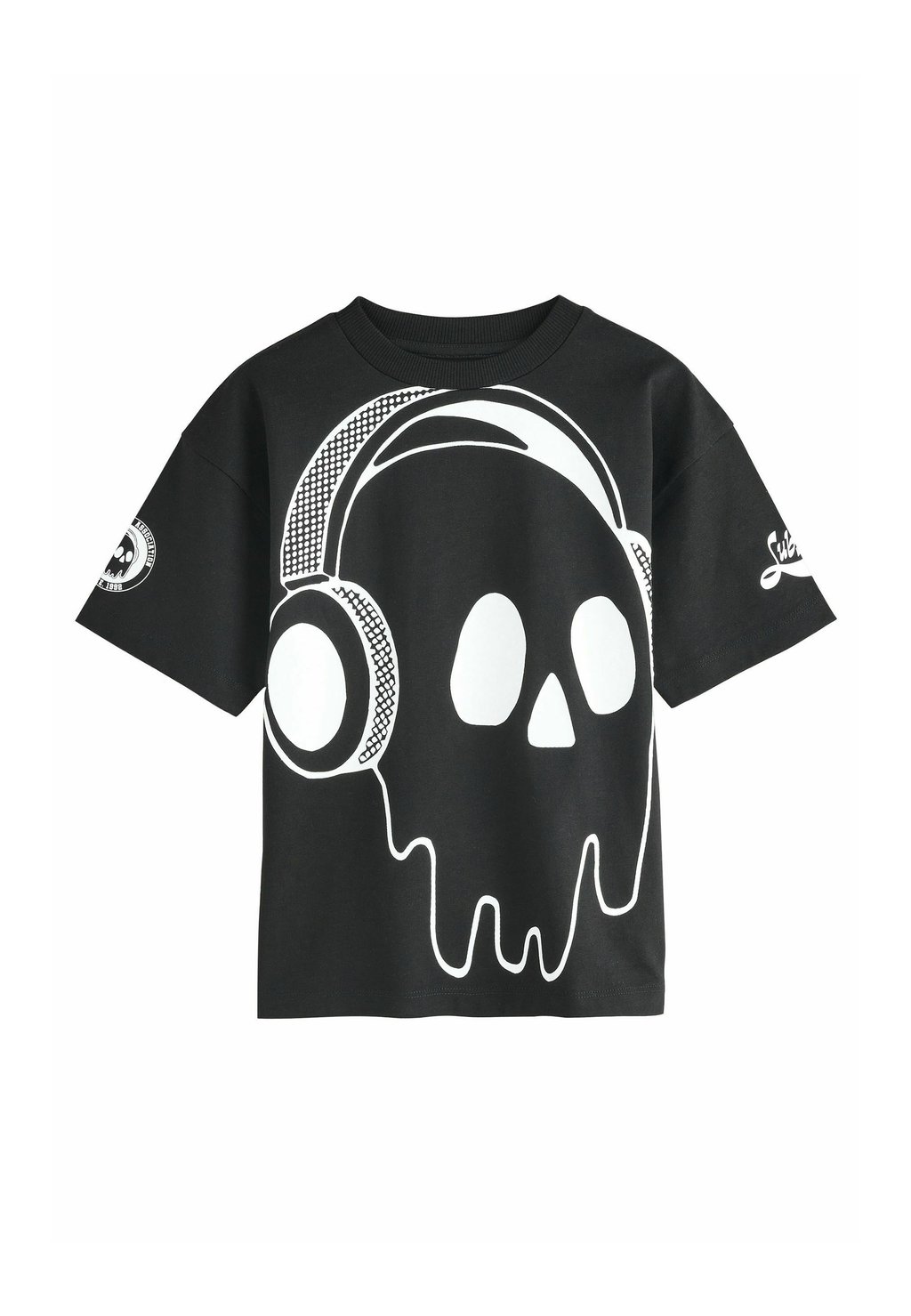 

Футболка с принтом SHORT SLEEVE GRAPHIC STANDARD Next, черный