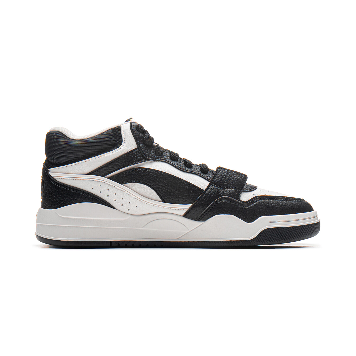 Кроссовки LINING Moonlight White HI Skateboarding Shoes Men Mid-top Black/White, черный/белый — фото 2