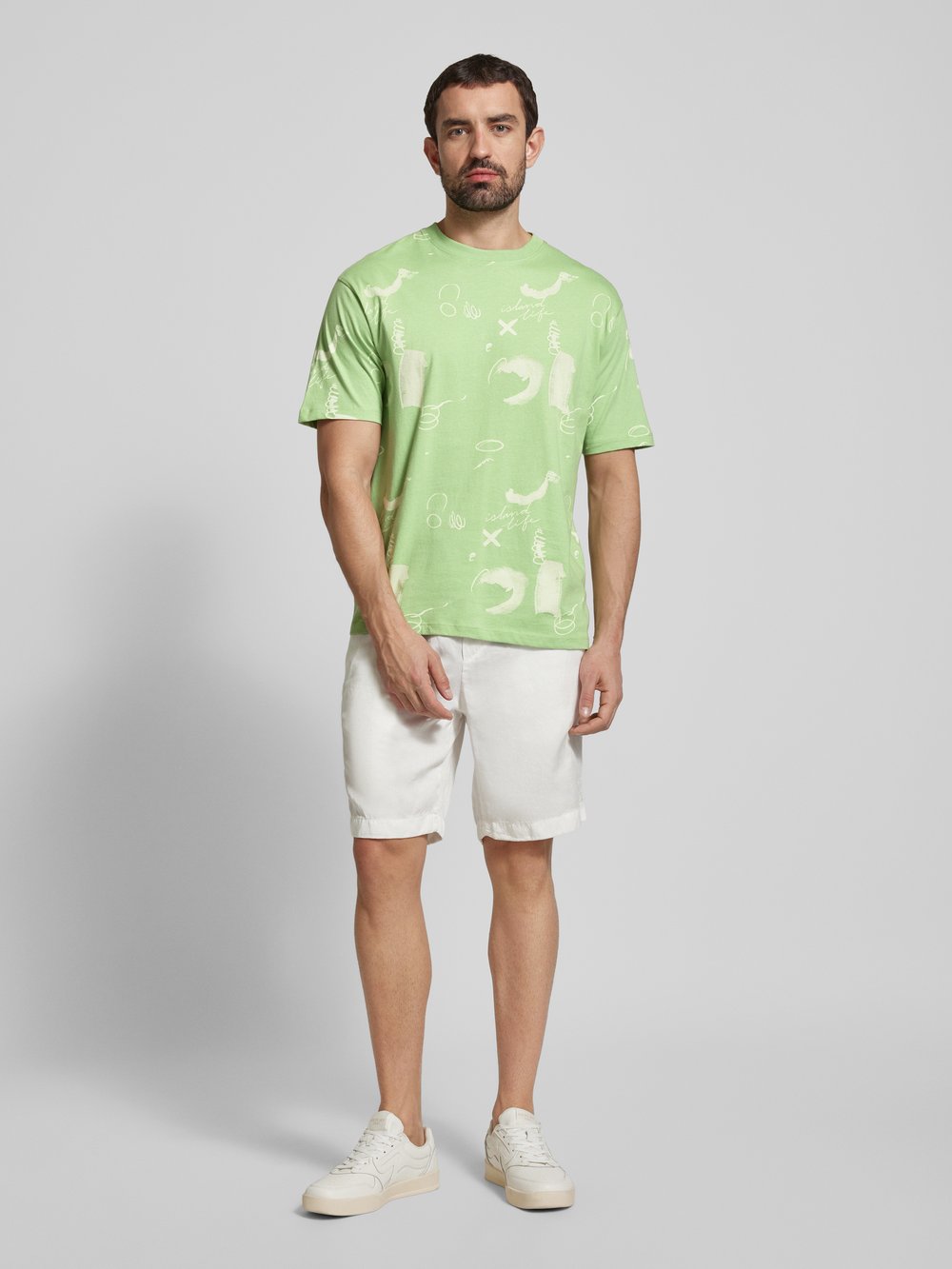 

Футболка с ребристым круглым вырезом Scotch & Soda, светло-зеленый