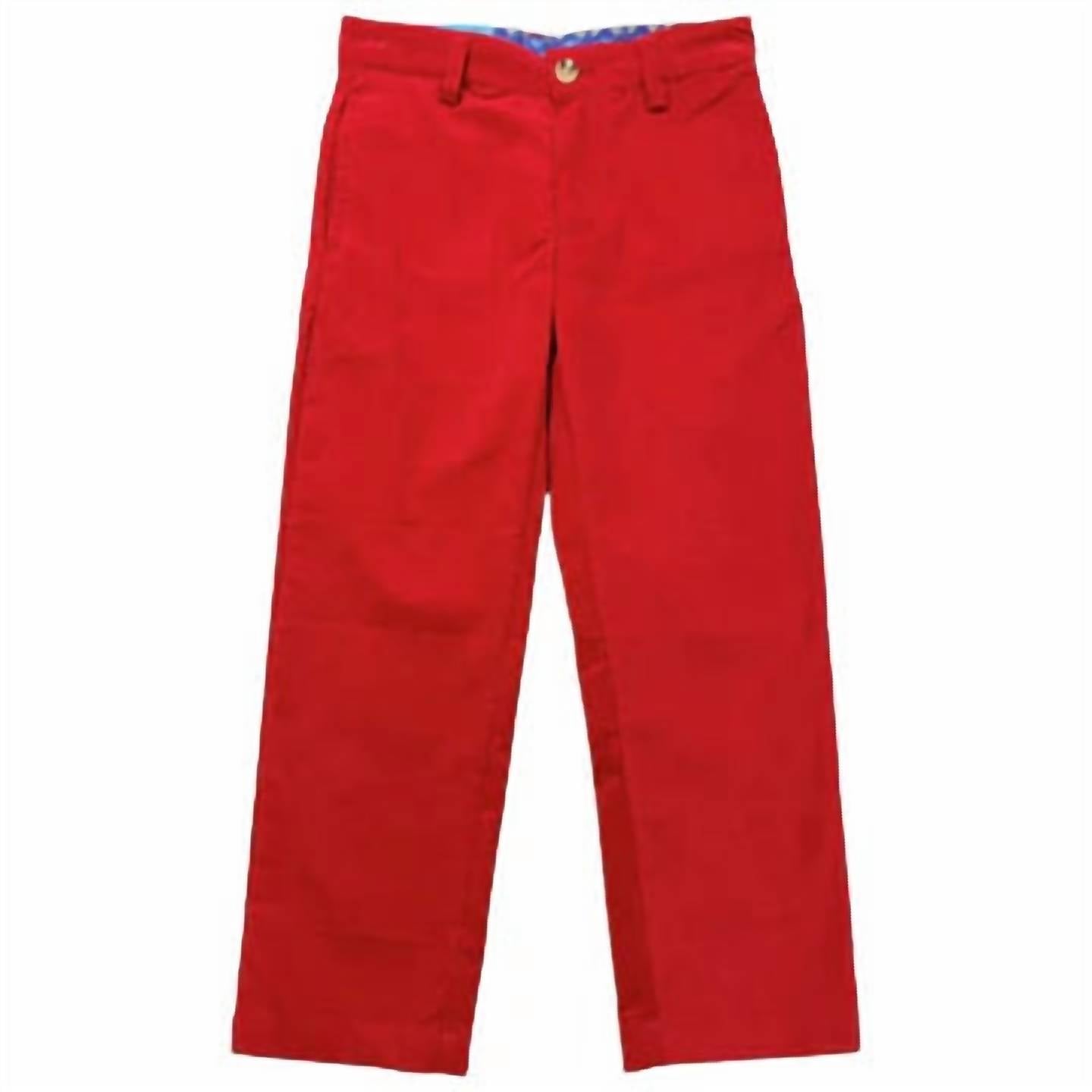 

Bailey Boys Детские вельветовые брюки Champ красного цвета