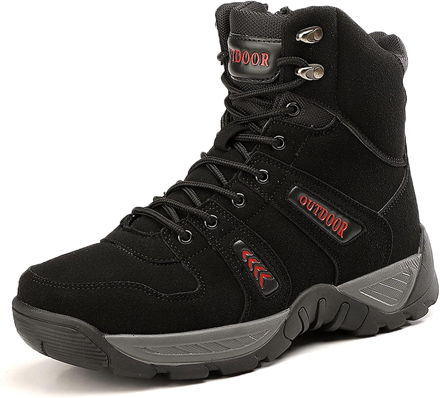 

Высокие походные ботинки на шнуровке, водонепроницаемые, противоскользящие, для кемпинга, велоспорта и активного отдыха на открытом воздухе, мужские горные трекинговые ботинки для ходьбы, путешествий и походов- песочный цвет Hongrenamz, черный