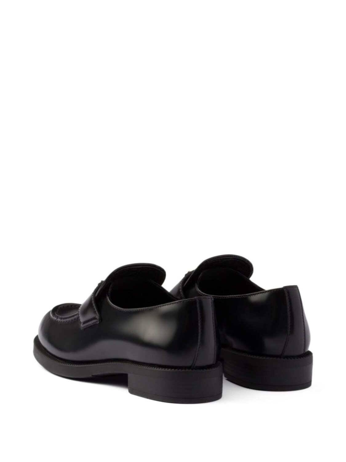 Prada мокасины из матовой кожи, черный