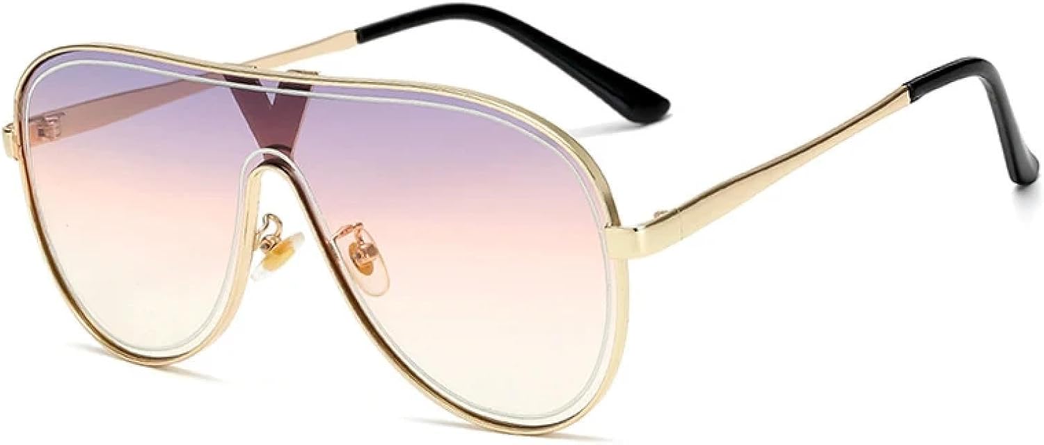 

Роскошные винтажные солнцезащитные очки с плоской верхней частью для женщин, большая оправа, градиентные линзы, круглые, мужские, для путешествий и вождения TVTBBVV, C5 Purple Lens