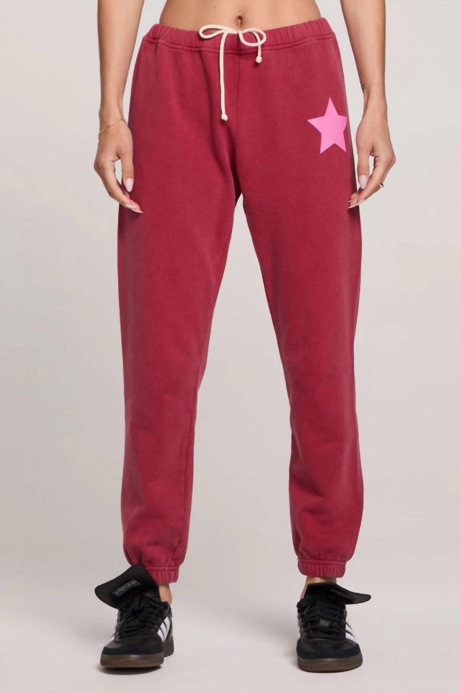 

Amara Star Jogger In Crimson Saltwater Boys Co.