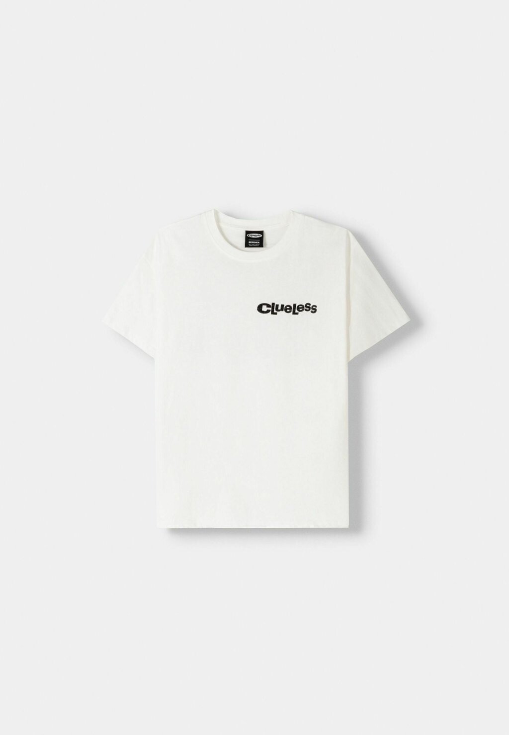 

Рубашка с принтом SHORT SLEEVE CLUELESS Bershka, бежевый