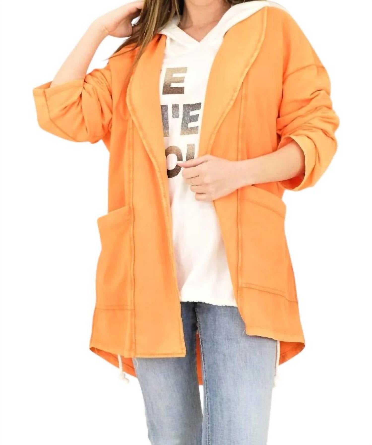 

Кардиган Peace Out из хлопка в оранжевом цвете Capucine De Wulf