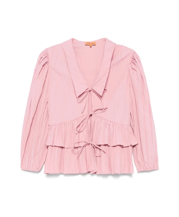 

Блузка с рукавами-фонариками и завязками. Stine Goya, розовый