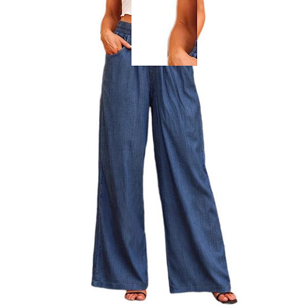 

Женские джинсы с высокой талией и свободным кроем Yesfashion