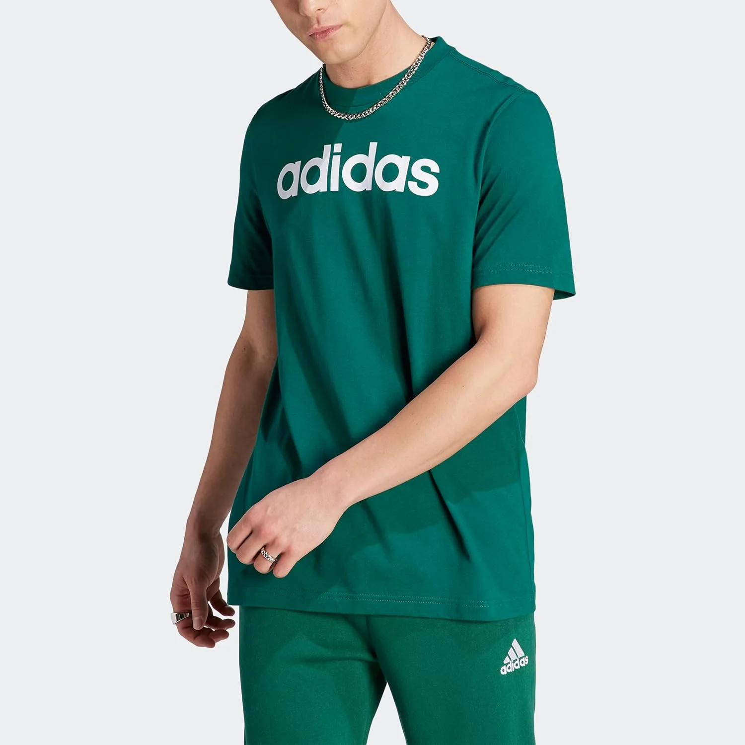 Футболка adidas Essentials Single Jersey с вышитым логотипом — фото 4