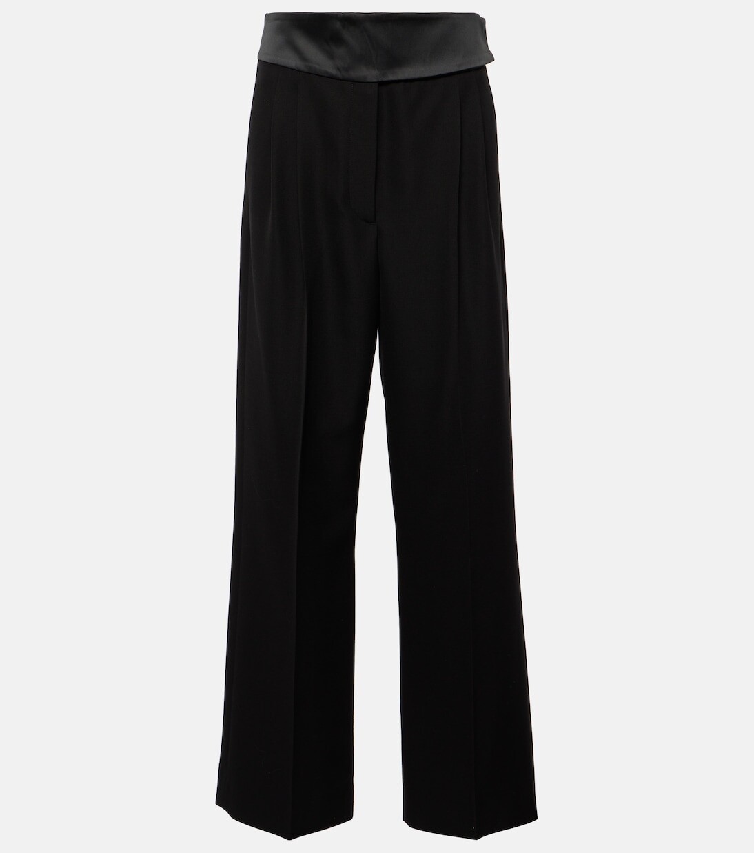 

Шерстяные брюки под смокинг Stella Mccartney, черный