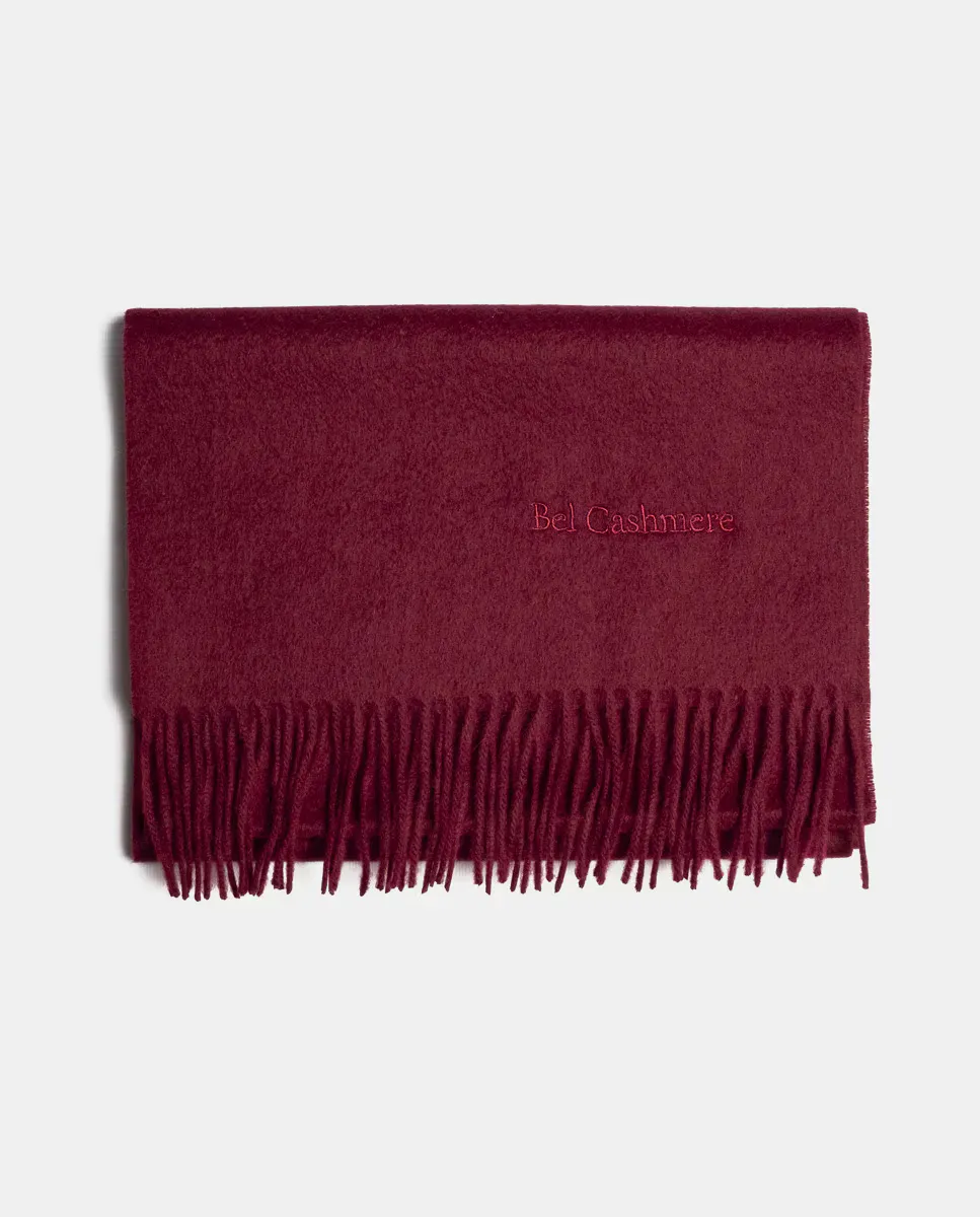 

Шарф из 100% кашемира бордового цвета Bel Cashmere, бордовый