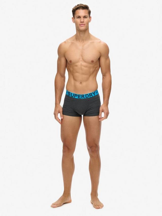 Плавки с логотипом на поясе из органического хлопка Superdry, цвет Black/Grey — фото 3