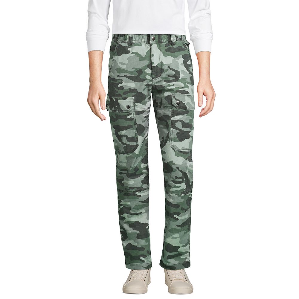 

Мужские брюки-карго Lands End Ripstop Utility Lands' End, цвет Dark Eucalyptus Camo