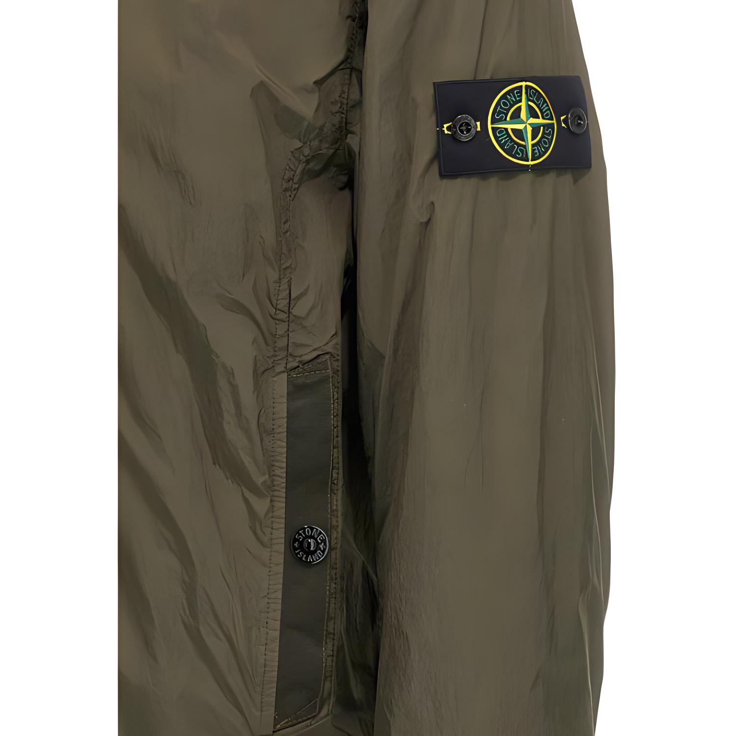 STONE ISLAND Куртка с высоким воротником и значком компаса, Olive — фото 4